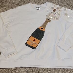Queen Of Sparkles Champagbe Sweatshirt